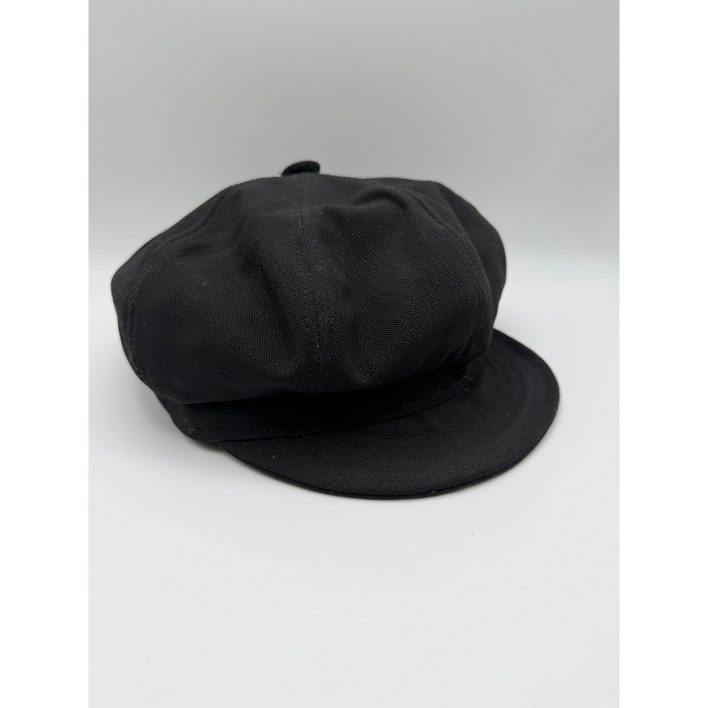 New York Hat Co Black Cotton Canvas Newsboy Spitfire Cap Hat Made in USA Large